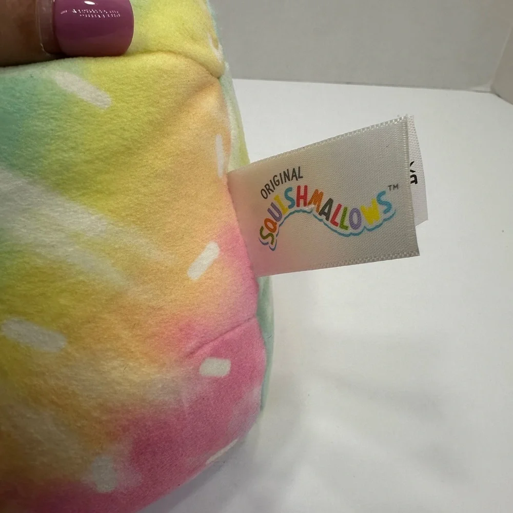 Squismallow Colorful Tie-Dye Plush Toy size 18”pre owned Exellent condition